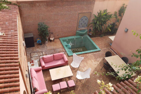 Le Comptoir Immobilier Agence Immobiliere Marrakech VILLA MARRAKECH STYLE RIAD BASSIN MEUBLEE PALMERAIE 1