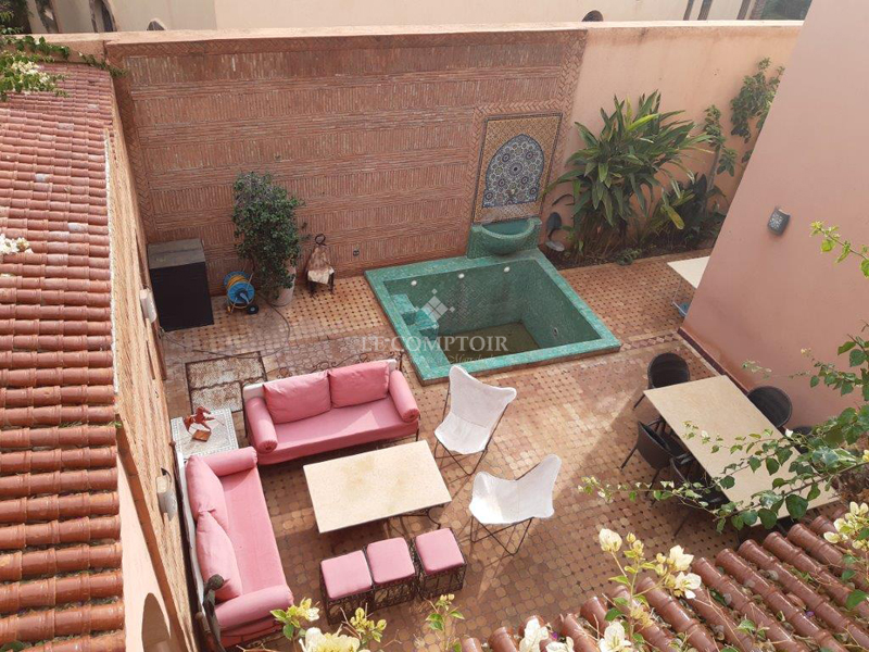 Le Comptoir Immobilier Agence Immobiliere Marrakech VILLA MARRAKECH STYLE RIAD BASSIN MEUBLEE PALMERAIE 1