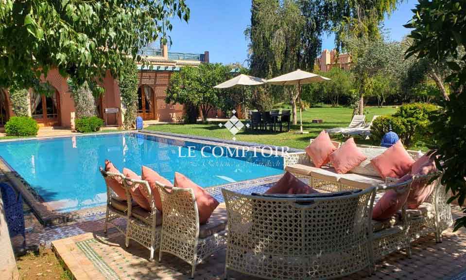 Le Comptoir Immobilier Agence Immobiliere Marrakech Palmeraie Location Villa Standing Prestige Marrakech Agence Immobiliere Louer Piscine 3