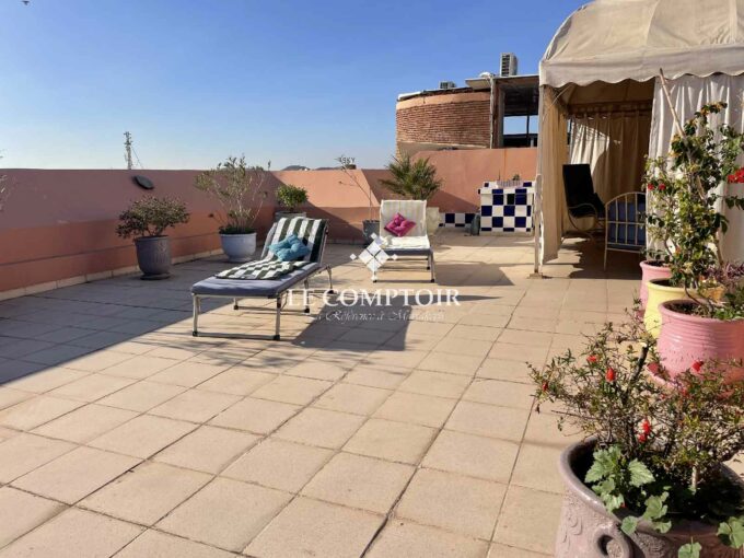 Le Comptoir Immobilier Agence Immobiliere Marrakech Appartement Majorelle Ville Centre Gueliz Roof Top Terrasse Sud Marrakech Immo Immobilier Vente Spacieux Etage 5