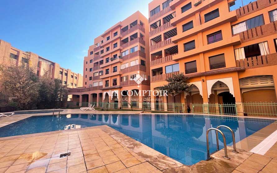 Le Comptoir Immobilier Agence Immobiliere Marrakech Appartement Marrakech Location Piscine Collective Residence Securisee 4