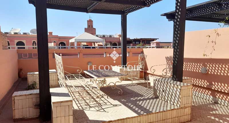 Le Comptoir Immobilier Agence Immobiliere Marrakech Location Appartement Meuble Gueliz Marrakech Terrasse Roof Top 2
