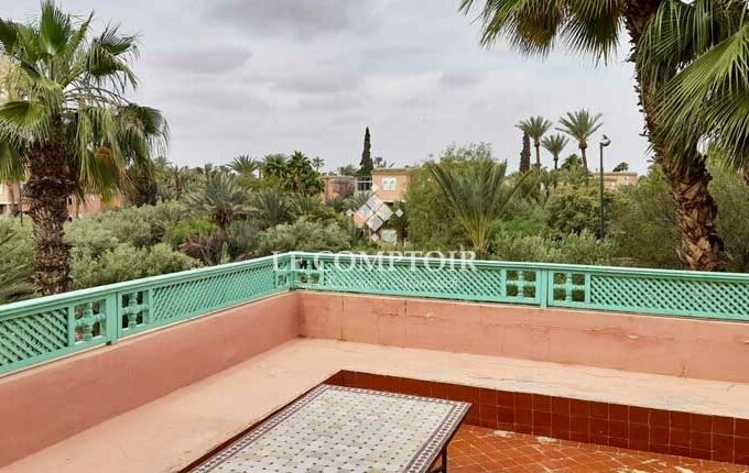 Le Comptoir Immobilier Agence Immobiliere Marrakech Location Appartement Palmeraie Terrasse Piscine 1