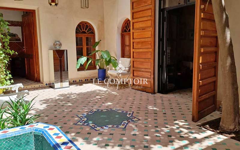 Le Comptoir Immobilier Agence Immobiliere Marrakech Vente Riad Renove Marrakech Medina Patio 10