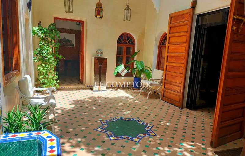 Le Comptoir Immobilier Agence Immobiliere Marrakech Vente Riad Renove Marrakech Medina Patio 2