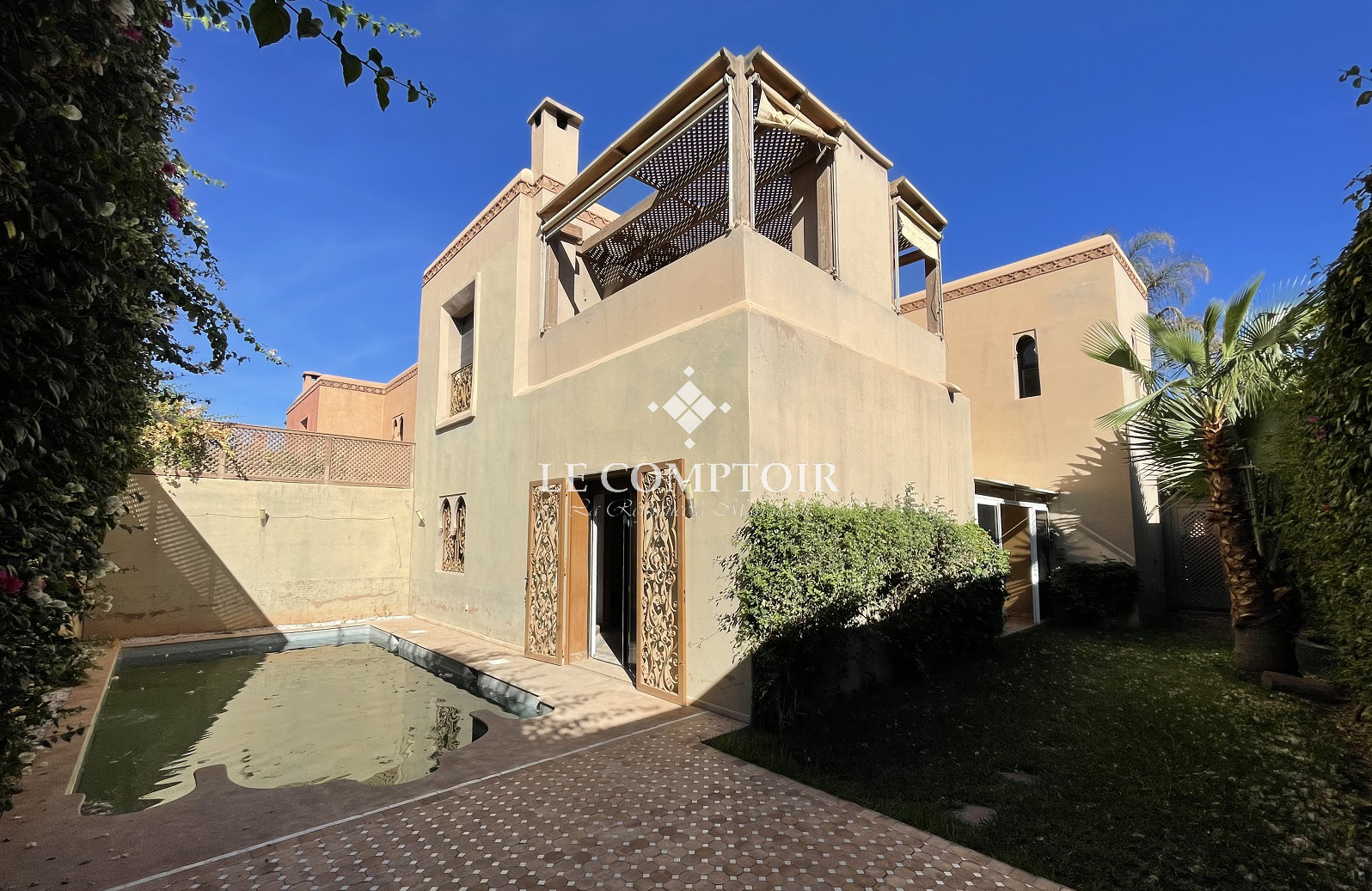 Le Comptoir Immobilier Agence Immobiliere Marrakech Villa Residence Non Meublee Location Marakech Maroc Piscine 1 2